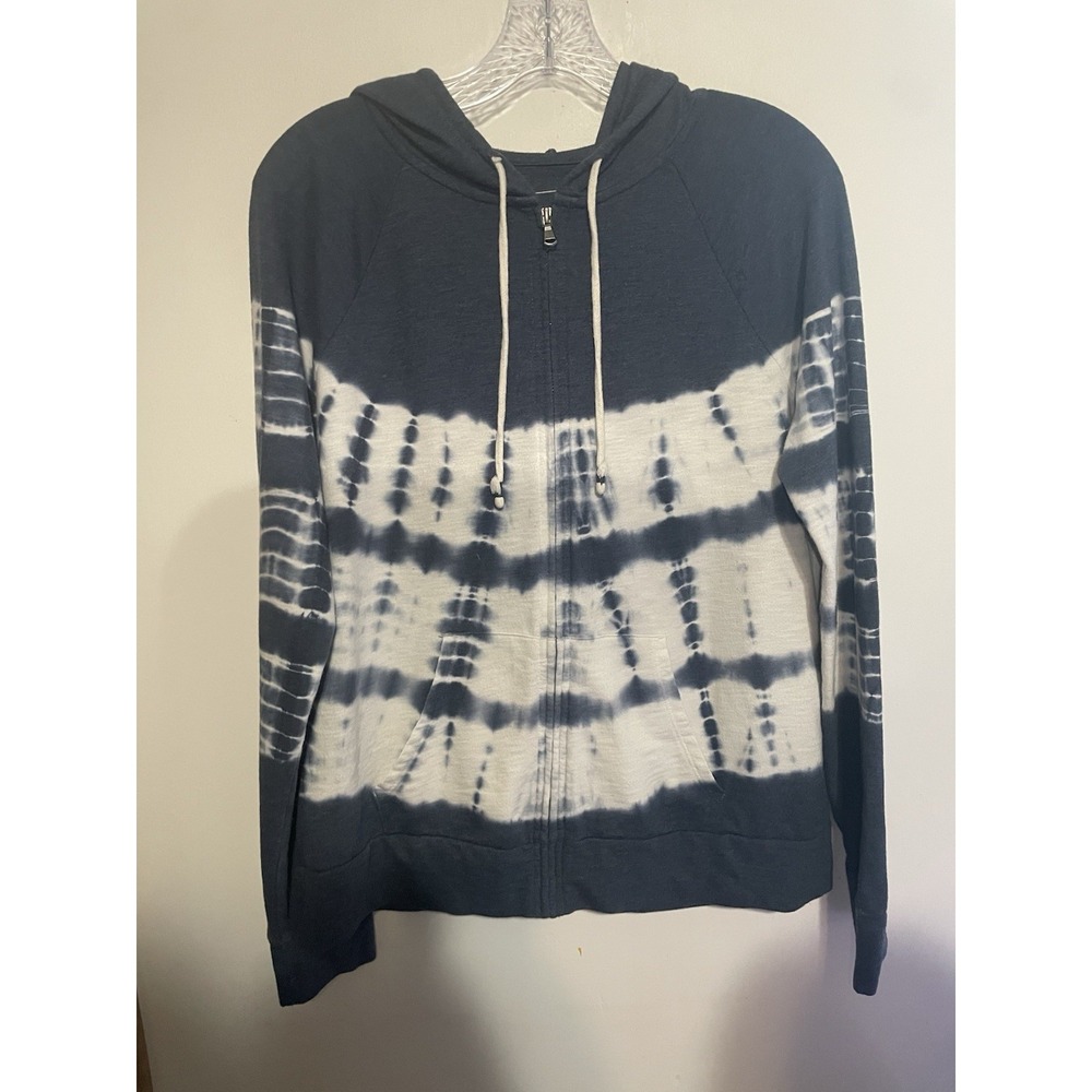 Sonoma Goods For Life‎ Medium Kids Girls Tie Dye Zip Up Hoodie Blue White